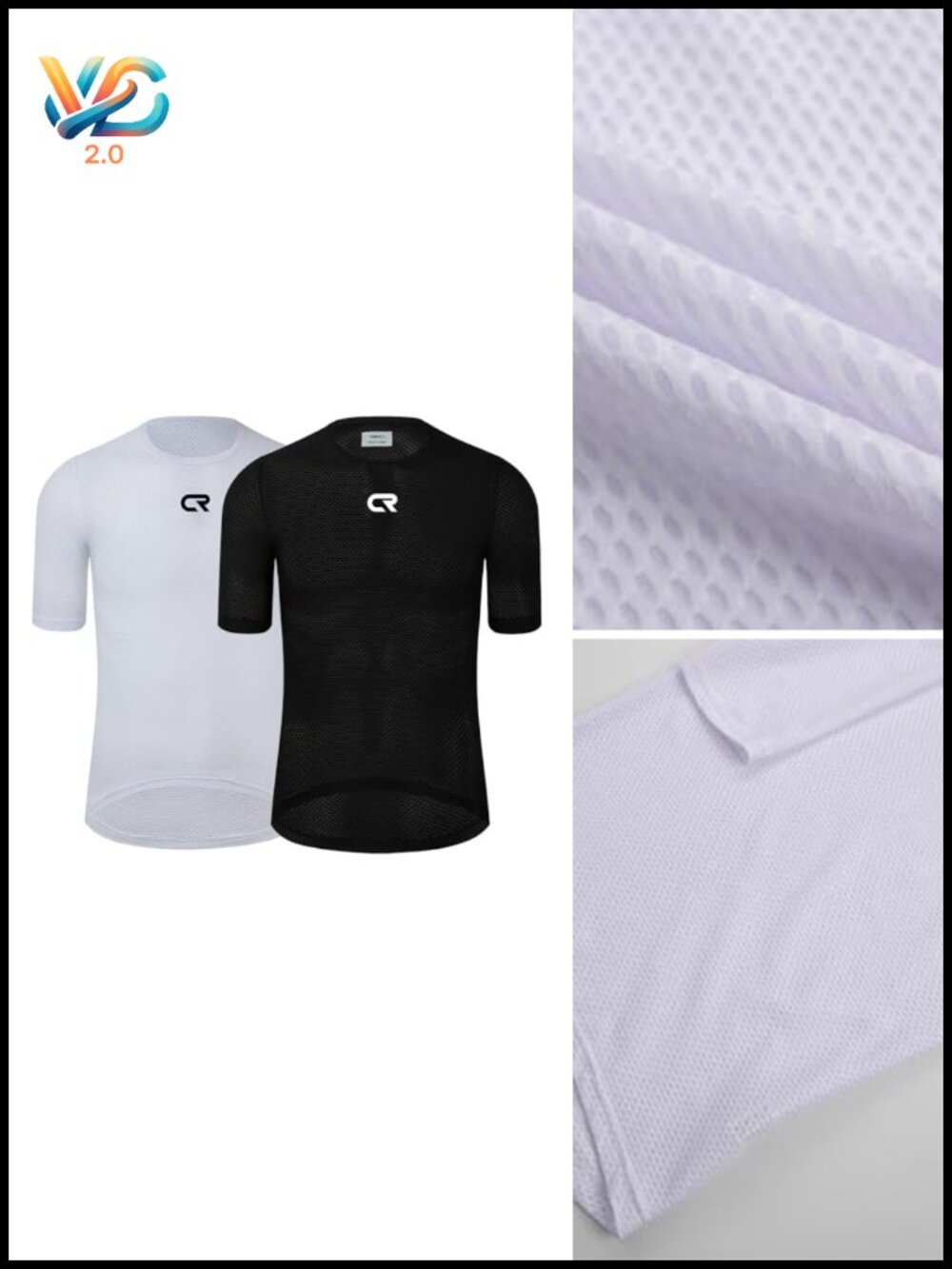 2 Pack Men's Cycling Base Layer Vests Quick Dry Breathable Bike Undershirt